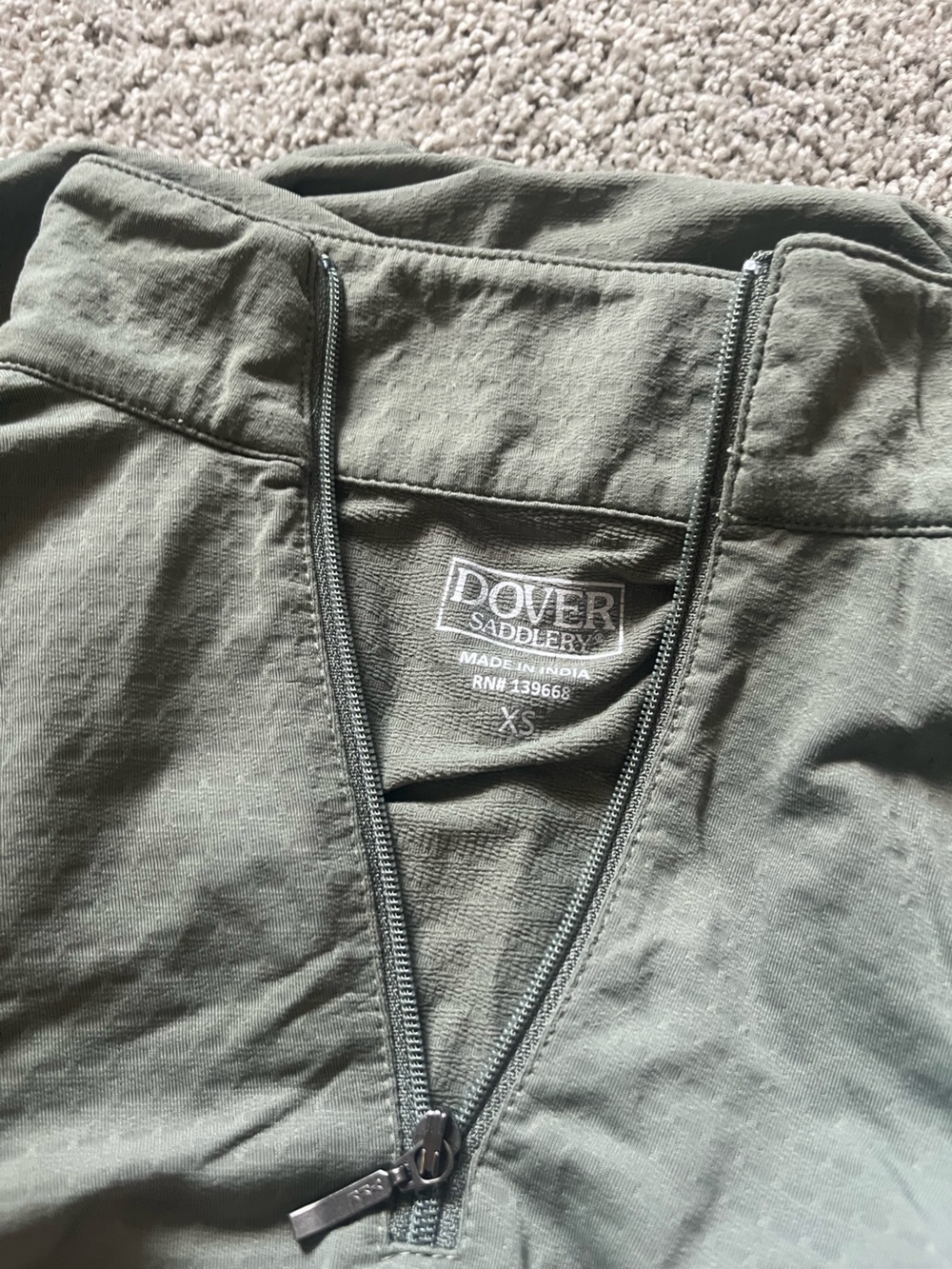 Dover Saddlery - Coolblast Shirt - Extra Small - Army Green - Picture 2 of 3
